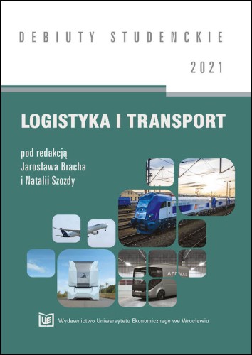 Turkusowo-biała okładka serii, pośrodku kafelki przedstawiające transport lotniczy, kolejowy i drogowy.