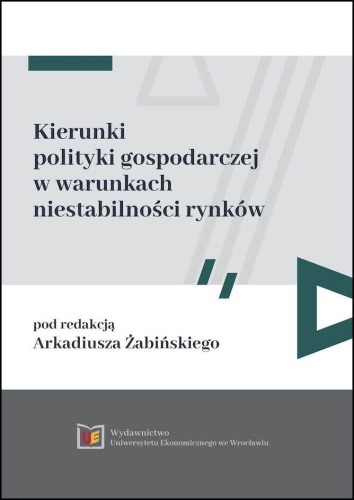 Okładka w biało-szare poprzeczne pasy. Czarny tytuł, u dołu logo wydawnictwa UEW.