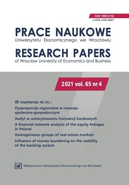 Prace Naukowe Uniwersytetu Ekonomicznego we Wrocławiu, 2021, vol. 65, nr 4 