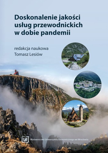 Okładka przedstawia zdjęcie Śnieżnych Kotłów wraz ze schroniskiem oraz trzy małe zdjęcia: Kościółka Wang, Twierdzy w Srebrnej Górze i Schroniska Samotnia.