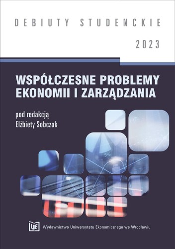 Biało-granatowa okładka serii, na środku kafelki przedstawiające wykresy słupkowe i liniowe oraz otwarty laptop.