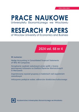 [OTWARTY DOSTĘP] Prace Naukowe Uniwersytetu Ekonomicznego we Wrocławiu 2024, vol. 68, nr 4