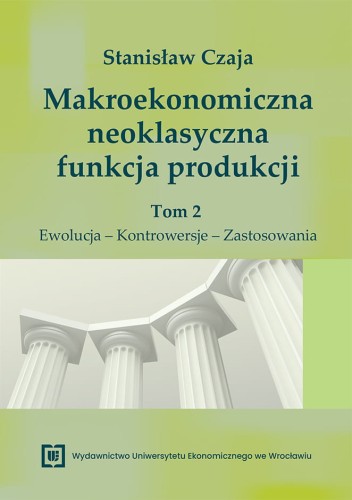 Jasnozielona okładka na której ukazano cztery szare, rzymskie kolumny. U góry granatowy tytuł, na dole logo wydawnictwa.