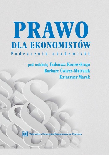 Tadeusz Kocowski, Prawo dla ekonomistów, okładka