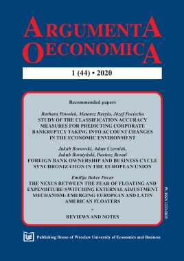 Argumenta Oeconomica 2020, no. 1(44)