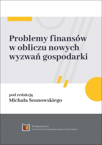 Michał Sosnowski, Problemy finansów w obliczu nowych, okładka