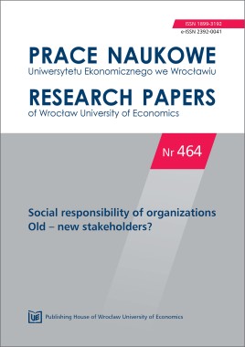 PN 464 Social Responsibility of Organizations. Old - New Stakeholders?