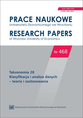 PN 468 Taksonomia 28 Klasyfikacja i analiza danych - teoria i zastosowania