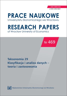 PN 469 Taksonomia 29 Klasyfikacja i analiza danych - teoria i zastosowania
