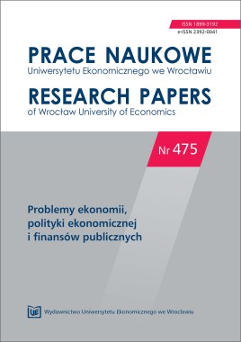 PN 475 Problemy ekonomii polityki ekonomicznej i finansów publicznych